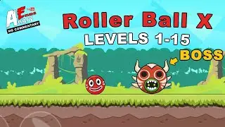 🔴Roller Ball X : Bounce Ball - Levels 1-15 + BOSS (Android Gameplay)