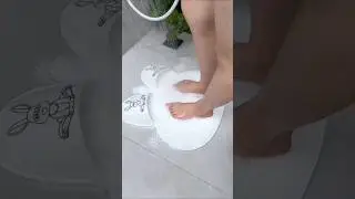 Silicone Shower Foot Scrubber Mat #shorts #gadgets#product#footscrubermat