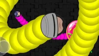 Worms zone io !! Cacing besar superhero Robocop || slither snake❗@GiantWorms