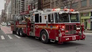 FDNY Tower Ladder 13 responding 