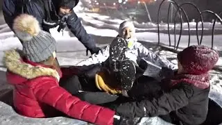 First Time Snow Tubing in Canada