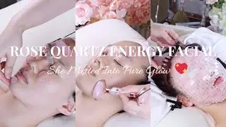 Rose Quartz Energy Facial 💎 | She Melted Into Pure Glow✨#asmr#glowup#BeautyASMR#relaxing