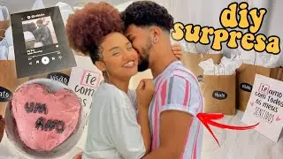 FIZ UMA SURPRESA PRO MEU NAMORADO // diy presente dos 5 sentidos! 🥺💖