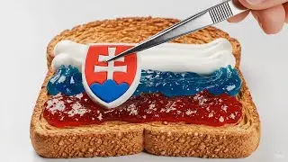 World Flags Made from REAL Food 🍓 | Satisfying ASMR Toast Art
