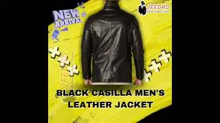 Black Casilla Men's Leather Jacket IN USA,  CANADA, GERMANY, FRANCE #ytshorts #fashion #viralvideo