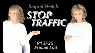 Raquel Welch STOP TRAFFIC Wig Review | R13F25 Praline Foil | CREATE WISPY BANGS with STYLING!