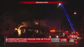 Fire crews battle Tyler blaze