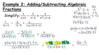 Transition Year Algebra Revision Module - Fractions