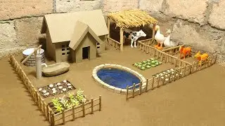 Magical Miniature Garden DIY Clay House Tutorial with Pond Animal Cage Water Pump and Well