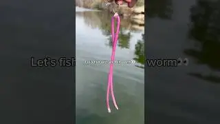 Fishing with an 18 inch worm😳🪱