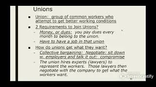 Industry:  Unions