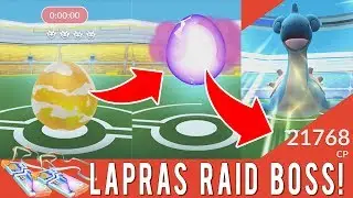 LEVEL 4 LAPRAS RAID BOSS! POKEMON GO RAID BATTLES! NEW GYM RAIDS GAMEPLAY TIER 4 LAPRAS!