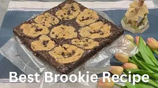 Best Brookie Recipe | Homemade Brownie Cookie Bars | Easy Dessert Recipe | Fudgy + Chewy Brookie