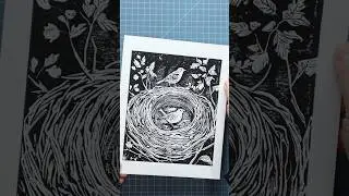 I had fun using my laser cutter to engrave on a woodblock for some printmaking! #diy #printmaking