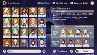 Luna III B Spiral Abyss 12-3 Brute Force (C1R1 Skirk x C3R1 Raiden)