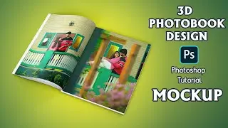 How To Create 3D  PhotoBook Design in Photoshop Tutorial Mockup Repeat Creation