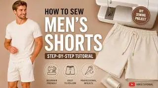 DIY Basic Men's Shorts | How To Sew Comfy Shorts | Handmade Shorts For Men Easy Tutorial
