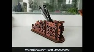 CO2 laser machine cutting samples show, pen holders