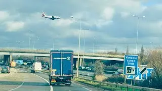 London M25  Heathrow Cold Tuesday Morning Drive Around | 20 January 2025