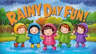 Rain rain falling down | nursery rhyme | kids song animation | sing along song | kids phonics fun