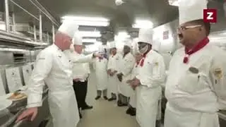 Royal Caribbean Executive Chef during food tasting