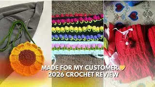Crochet Customer Order Review 2926 | Handmade Muffler, Gloves, Keychains & Sunflower Bag 🌻 
