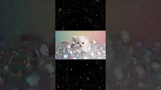 Cute Kitten ASMR | Mikeko Dives Into Sparkling Light Particles | Soft Light