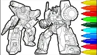 TRANSFORMERS Coloring Pages With Colored Markers For Young Children | TRANSFORMERS Coloring Pages