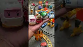 Send it!! Team Robocar Poli #modelrailroad #railway #train #funny #shorts #robocarpoli