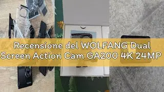 Recensione del WOLFANG Dual Screen Action Cam GA200 4K 24MP WiFi EIS Anti-Shock Fotocamera 40M Subac