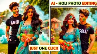 Holi Ka Photo Kaise Banaye | Happy Holi Ai Photo Editing |Microsoft Bing Image Creator Photo Editing
