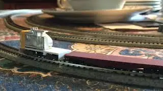 N scale powered crane mech test