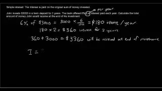 Simple Interest  lesson 1