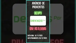 An&uacute;ncio de Proventos - DEXP3 - DEXXOS PARTICIPA&Ccedil;&Otilde;ES