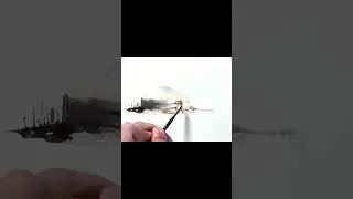 Snow House Painting | Amazing Drawing  #shorts #tiktok #art #drawingstyles