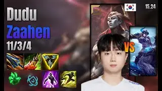Dudu Top Zaahen vs Sejuani lol KR solo rank Full Game 15.24 | 두두 자헨 vs 세주아니