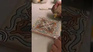 Relief Tile Coloring #fyp | Clay Imports (#shorts)