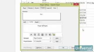 Lesson 18: Printing Project Information - Microsoft Project 2016 Course | Universal Class