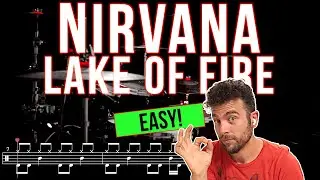 Nirvana - Lake Of Fire - Drum cover (with scrolling drum score)