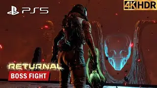 RETURNAL PS5 Third Boss Fight - Defeating Nemesis using Rotgland Lobber (4K HDR)