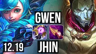 GWEN vs JHIN (TOP) | 400+ games, 2/1/4 | EUW Diamond | 12.19