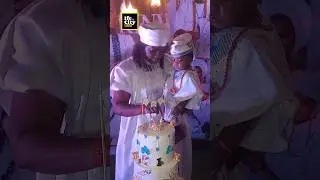 Olori Ashley and Birthday Prince Ademakinwa in Royal Delight #ooniofife #shorts