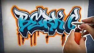 Graffiti name airbrushed by request