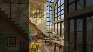 Sunlit elegance meets cozy charm 🌿☀️ #rusticarchitecture  #sunlitspace #interiordesign #cozyhome