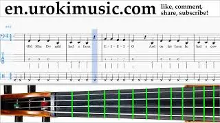 How to Play Cello Old MacDonald - Had a Farm Tabs Part#2 um-b352