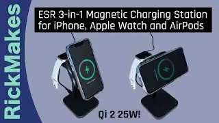 ESR 3-in-1 Magnetic Charging Station for iPhone, Apple Watch and AirPods