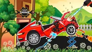LyLy Garage: Fixing The Dirty Red Sports Car 🚗✨ Super Car Cleaning & Repair | Vehicles Animation