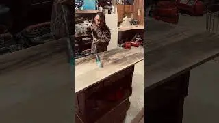 Wood burning table top #shorts #satisfying #woodworking #fire