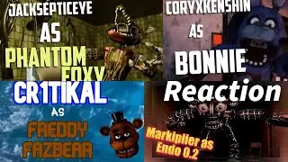 Compilation of YouTubers as fnaf characters- reaction