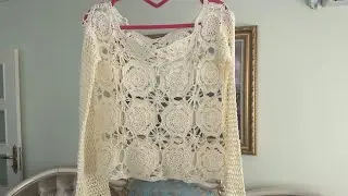 DANTEL MOTİF Örgü Bluz Yapımı {4. Bölüm}#bluz #dantelelbise #dantelbluz#heart #diy #handmade